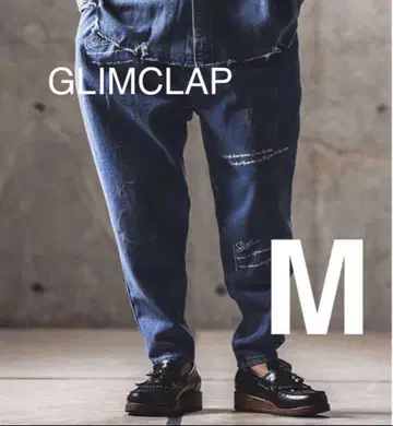 새상품 GLIMCLAP 자수 디자인 데님 팬츠 M