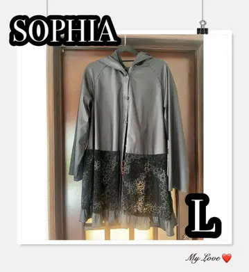 SOPHIA 후드 자켓 시스루 블랙 경량 L