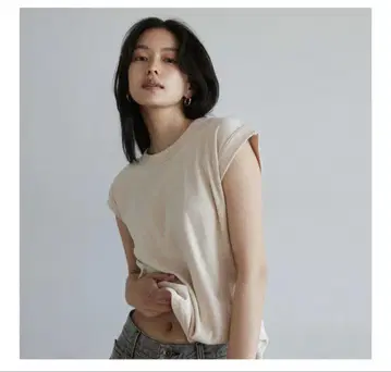 시루무린 Recycle 헤더 플라이 티셔츠 코코넛