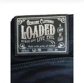 LOADED LJ-01 W28 블랙 청바지 데님 치바 유스케