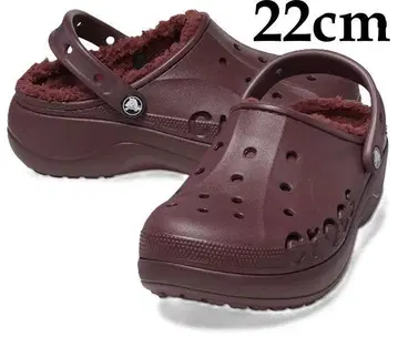 최종] 택 포함 새상품: Crocs 버건디 22cm 사보 샌들