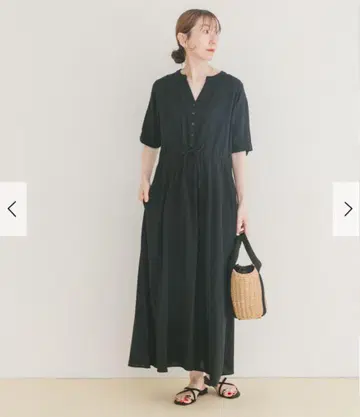 ITEMS URBAN RESEARCH 드라이 코튼 턱 원피스