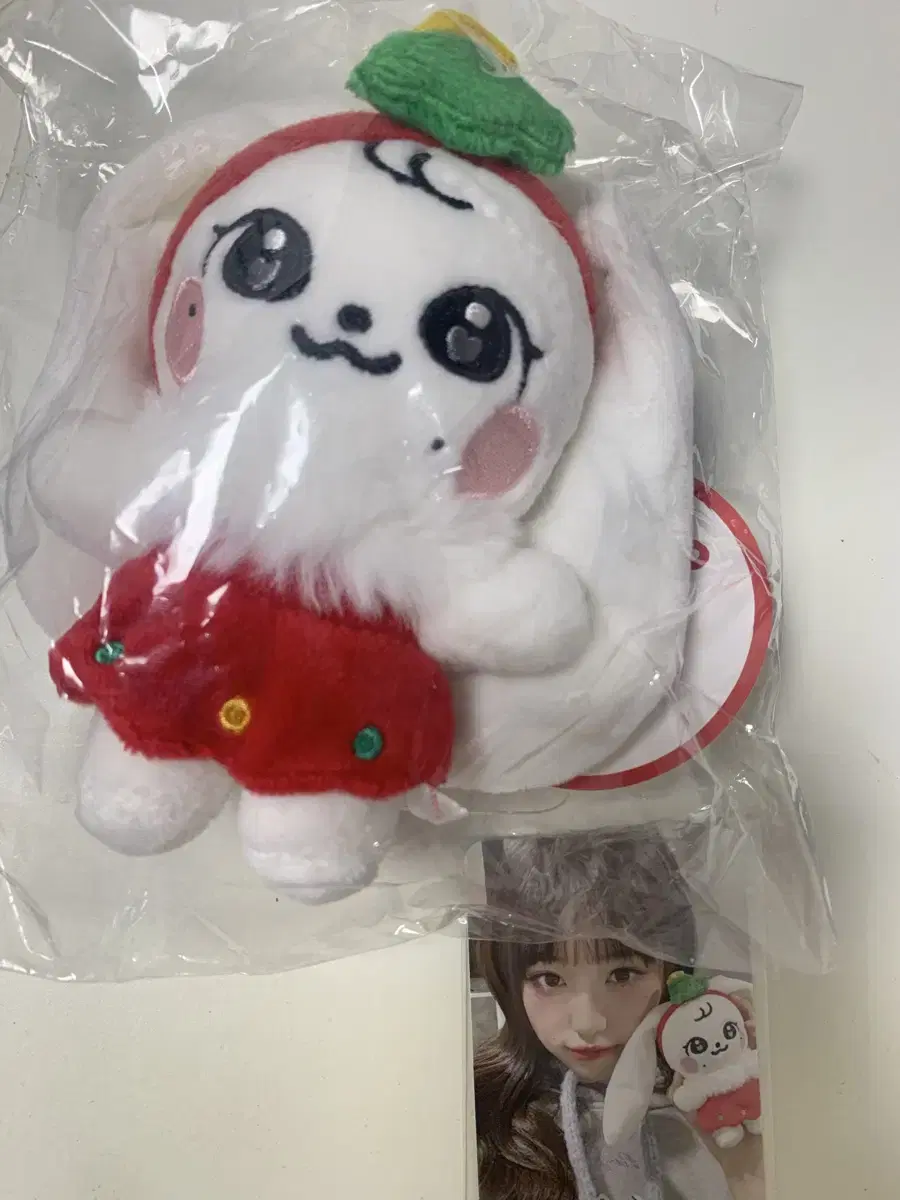 Ive jang wonyoung (Cherry) minive Christmas Plush Doll poca