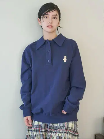 LILY BROWN Lily Bear 폴로 맨투맨 네이비