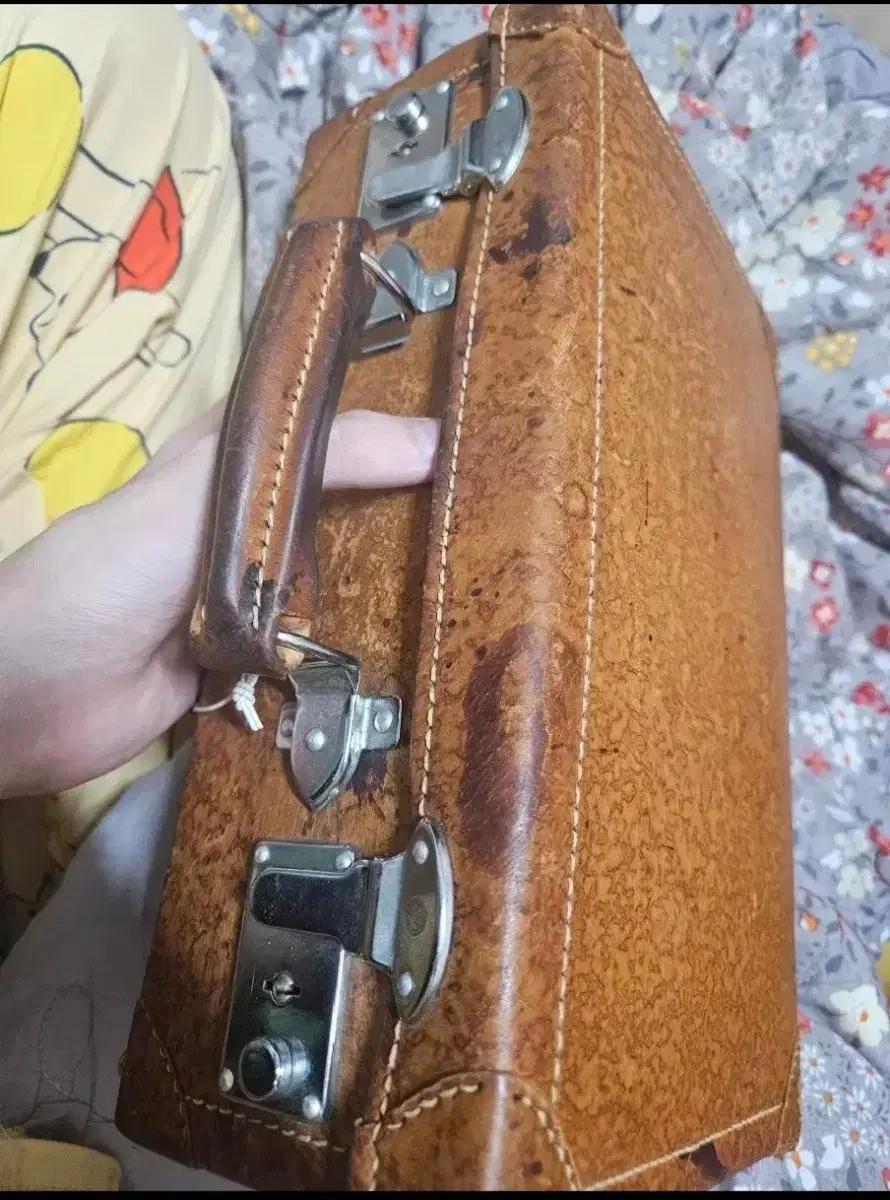 Vintage Locking Hard Key Case Bag from Japan