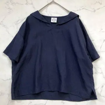 ORCIVAL(오르치발) 린넨 100 세일러 카라 풀오버 셔츠