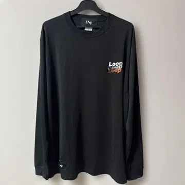 Loop 로고 블랙 긴팔 티셔츠