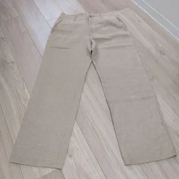 TETE HOMME 코튼 린넨 바지 베이지 L