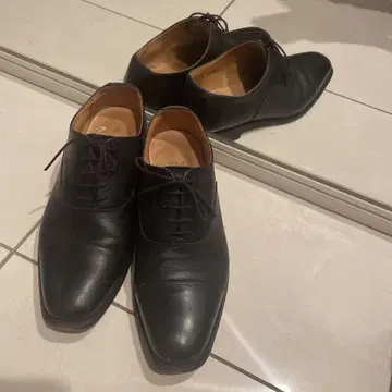 HIROKAWA SCOTCH GRAIN 블랙 드레스 신발