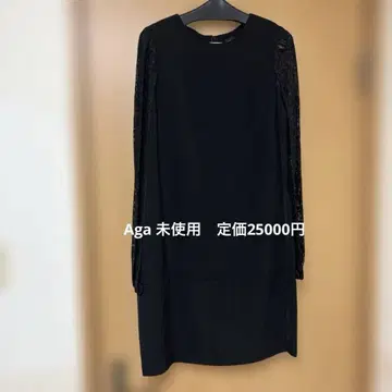 Aga 포멀 드레스 블랙 레이스 슬리브 드레스