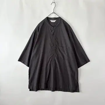 STILL BY HAND 일본제 밴드 카라 풀오버 셔츠 48