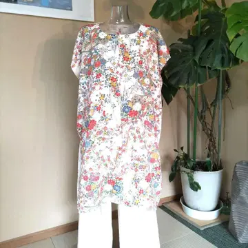 기모노 리메이크 캡 슬리브의 롱 튜닉