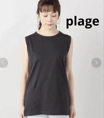 새상품 plage 플라주 클래식 텐지쿠 탱크 슬리브리스 T 카키