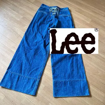 Lee 백 레이스업 와이드 데님