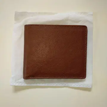 브라운 가죽 두겹 지갑