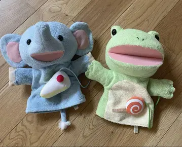 몬스이유 모구모구 퍼펫 코끼리 개구리