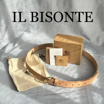IL BISONTE 오리지널 가죽 벨트 미사용 새상품 유니섹스
