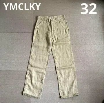 YMCLKY 린넨 베이커 팬츠 32 밀리터리 팬츠 린넨 팬츠