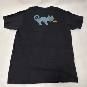 TOY MACHINE 고양이 티셔츠 L 블랙 중고