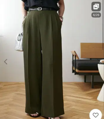 디스코트 욕심쟁이 2턱 와이드 팬츠