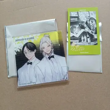 Fleur Comics 카페 사랑의 문신 빨간색 매쉬 아크릴 코스터 카드