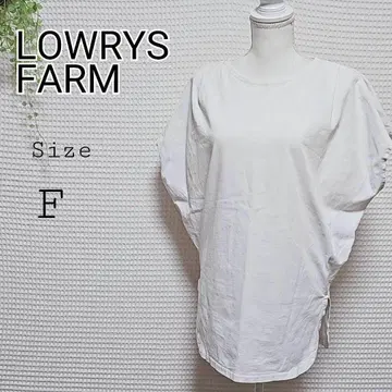 LOWRYS FARM 화이트 돌먼 슬리브 티셔츠 F 사이즈
