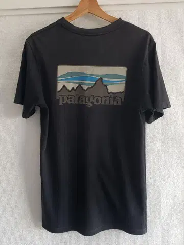 Patagonia 파타고니아 로고 티셔츠 S 사이즈 블랙 USA제