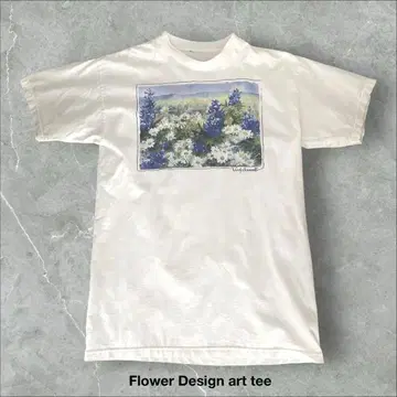 Flower Design 티셔츠 아트 미술관 꽃 수채화 아트 그래픽