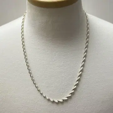 ITALY 925 목걸이 트위스트 체인 실버 약 60cm