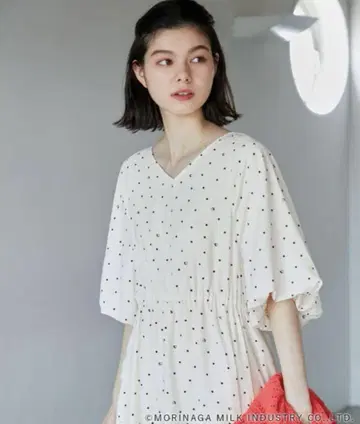 ROPE' PICNIC 로페피크닉 롱 원피스 도트 도트 퍼프