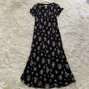 LAURA ASHLEY 꽃무늬 롱 원피스 11호 큰 사이즈 플레어 L