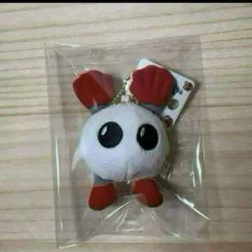 바보짱 봉제 인형 키체인 키링 화이트