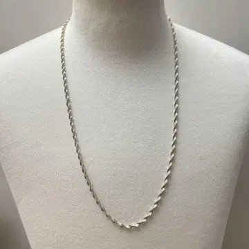 ITALY 925 목걸이 트위스트 체인 약 75cm
