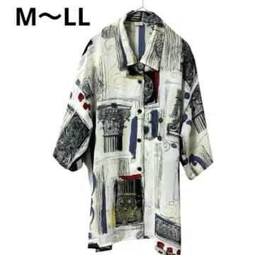 반팔 셔츠 아트풍 그래픽 M~LL 넉넉한