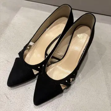 블랙 스웨이드 하이힐 24cm