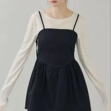 GIUNON 백 리본 미니 드레스