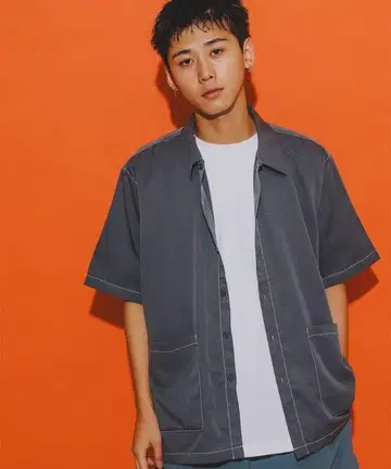 BEAMS 스티치 이지 셔츠 S