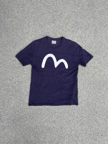 초기 EVISU 티셔츠 보라색 페이드 90s M