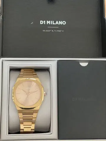 D1 MILANO 골드 아날로그 손목시계