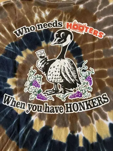 HOOTERS 티셔츠 M GILDAN HONKERS 와인