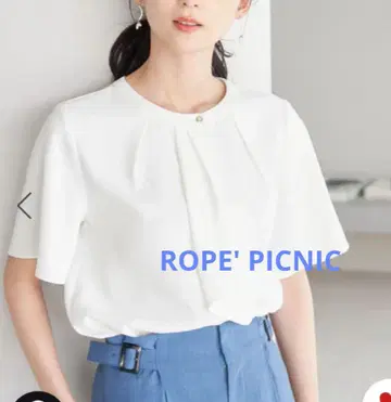 ROPE' PICNIC 로페피크닉 보타이 반팔 블라우스 M 화이트