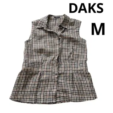 DAKS LONDON 닥스 상의 슬리브리스 체크 M 상당