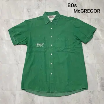 80s 맥레거 해마 반팔 셔츠 워크 셔츠 가슴 포켓