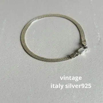 vintage silver925 스네이크 체인 팔찌 이탈리아