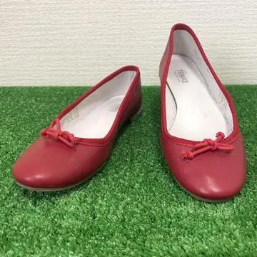 새상품급 La TENACE 가죽 라운드토 플랫 슈즈