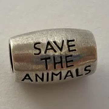 SAVE THE ANIMALS 실버 펜던트 탑
