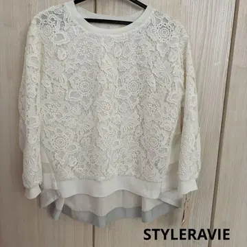 STYLERAVIE 레이스 패턴 셔츠
