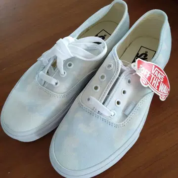 새상품 VANS 반스 오센틱 스니커즈 화이트/블루 23