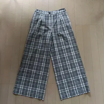 PLST 체크 무늬 팬츠 S