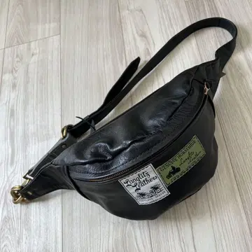 Langlitz Leathers 바디백 웨스트 파우치 블랙